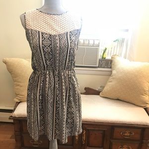 Black and White Printed Dress